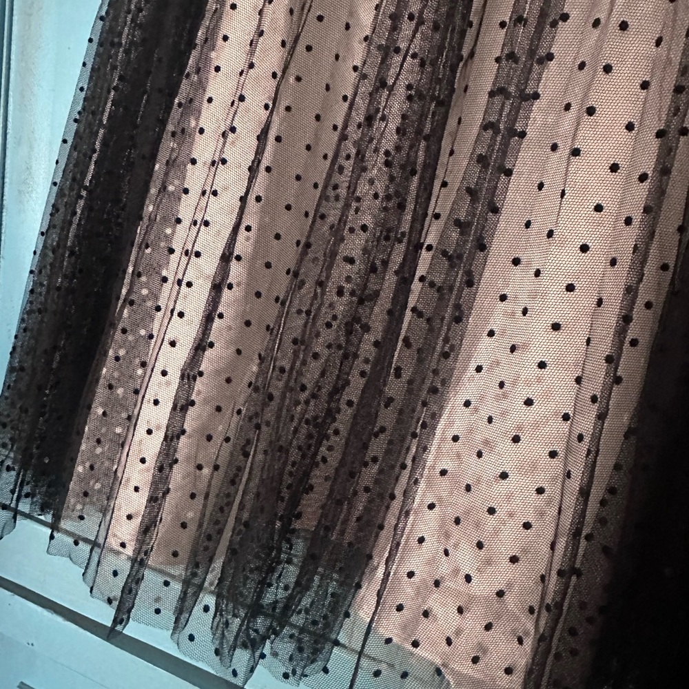 White House Black Market Black and White Tulle A-Line Skirt - Picture 3 of 10
